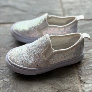 Cat & Jack Toddler Girls Sparkle Glitter Sneakers size 8
